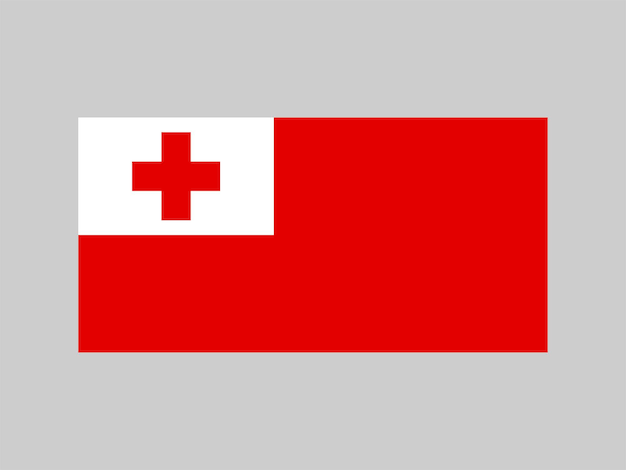 Tonga vlag officiële kleuren en proporties Vector illustratie