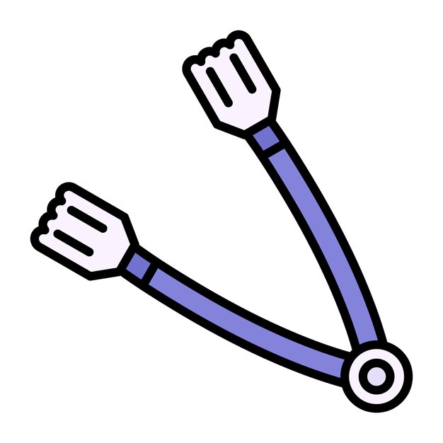 Tongs Flat Illustration