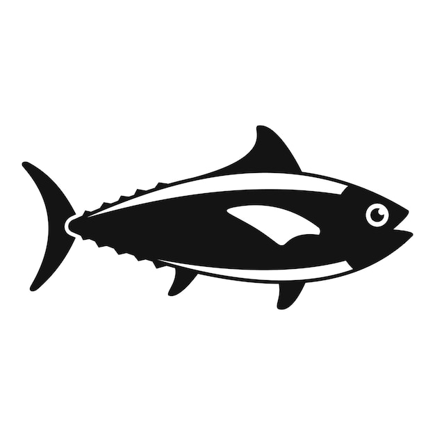 Tonijn vis icoon Eenvoudige illustratie van tonijn vis vector icoon voor webontwerp geïsoleerd op witte achtergrond