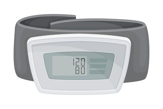 Tonometer or Blood Pressure Gauge with Monitor Vector Illustration