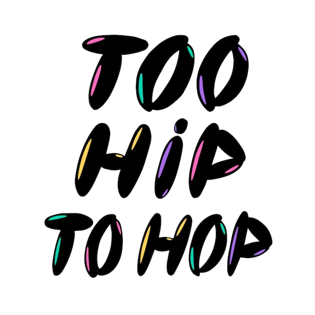 Too hip to hop funny easter quote Vector design for t shirt print sticker card outfit