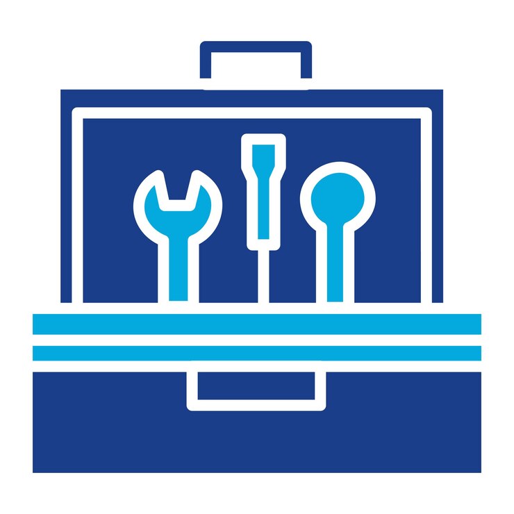 Vector tool box flat illustration