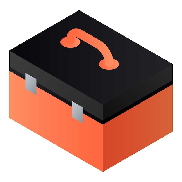 도구 상자 아이콘 흰색 배경에 고립 된 웹 디자인을 위한 도구 상자 벡터 아이콘의 아이소메트릭