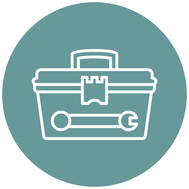 Vector tool box icon style