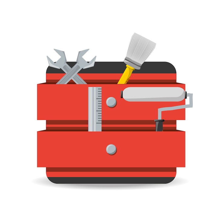 Vector tool box to repair service