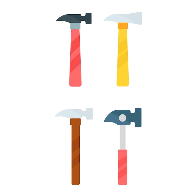 Tool set hammer vector illustration