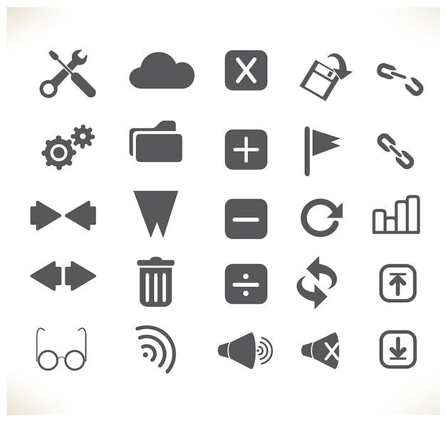 toolbars interface icons