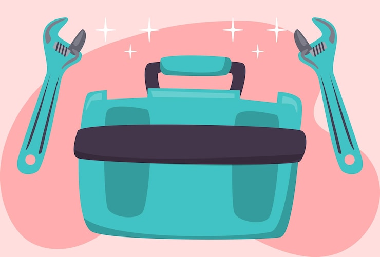 Vector toolbox concept illustration stylish and beutiful