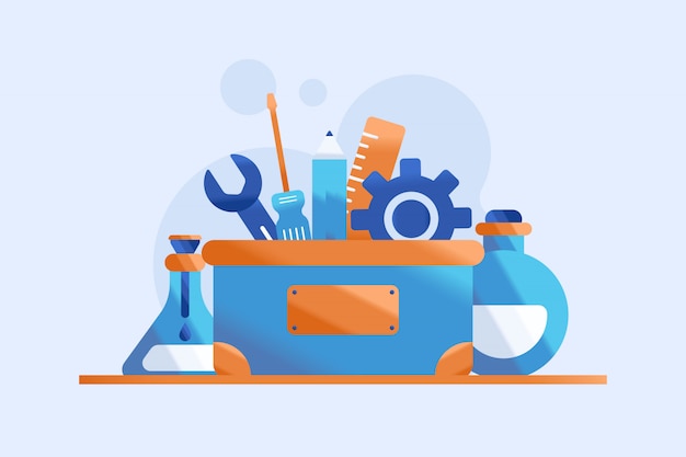 Vector toolbox  illustration