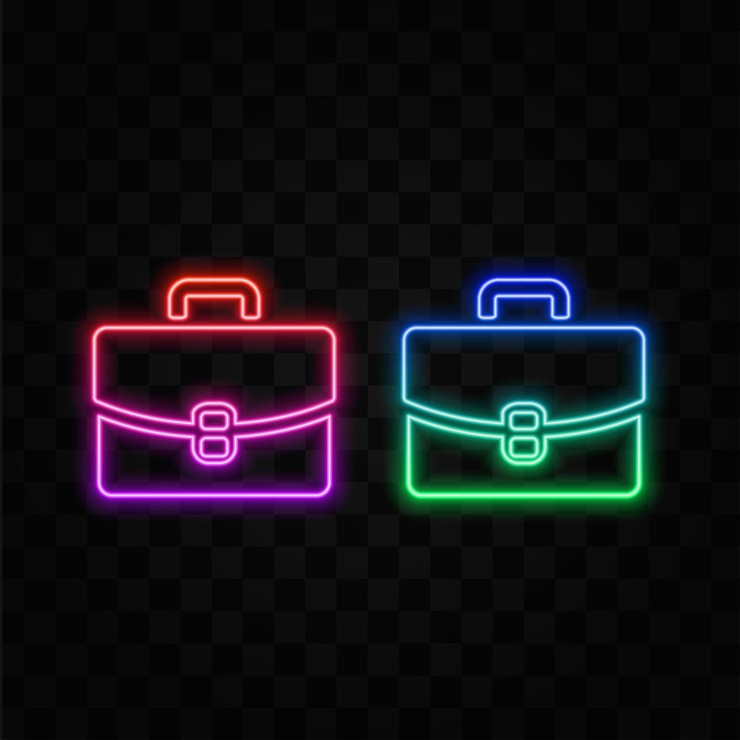 Vector toolbox neon sign neon icon