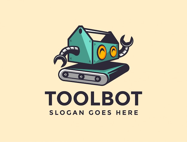 Toolbox robot logo template