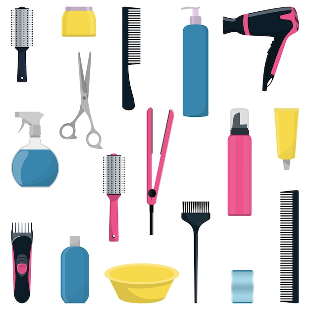 Tools and cosmetic products for hair care Professional hairdressing tools