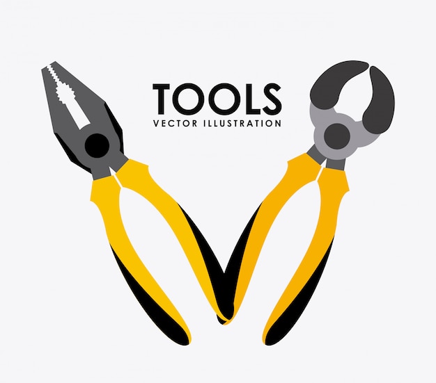 Tools design over gray background vector illustration