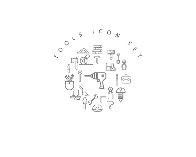 Tools icon set design