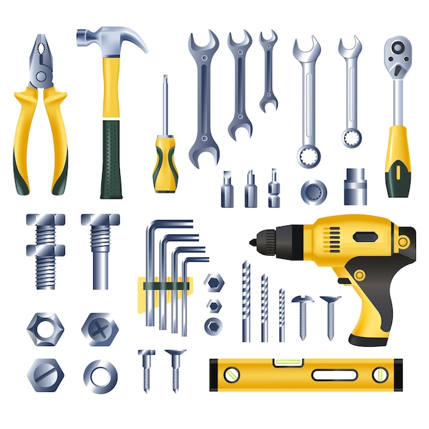 Vector tools and instruments for repairing and fixing