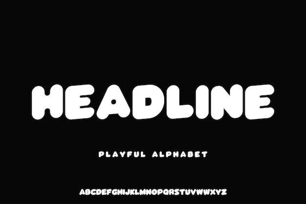 Toon alfabet font vector ontwerp geschikt voor headline logo poster banner en nog veel meer