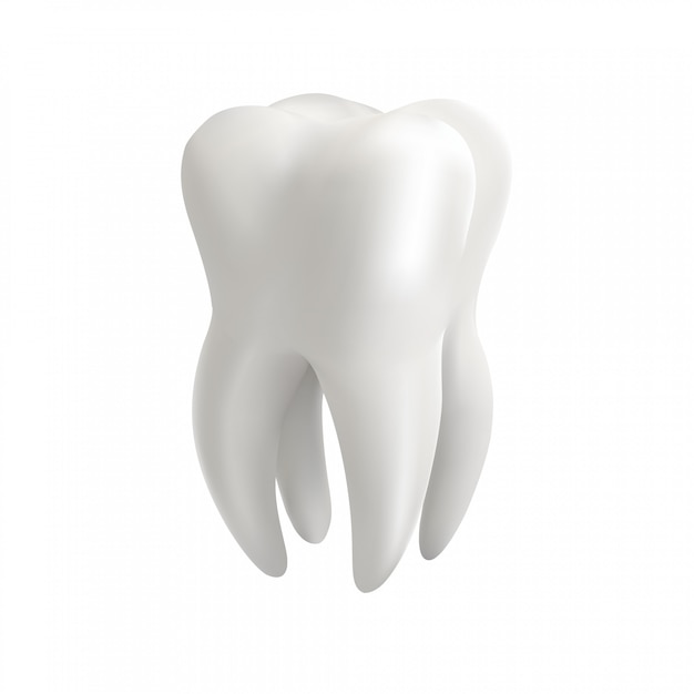 Vector tooth 3d illustration.
