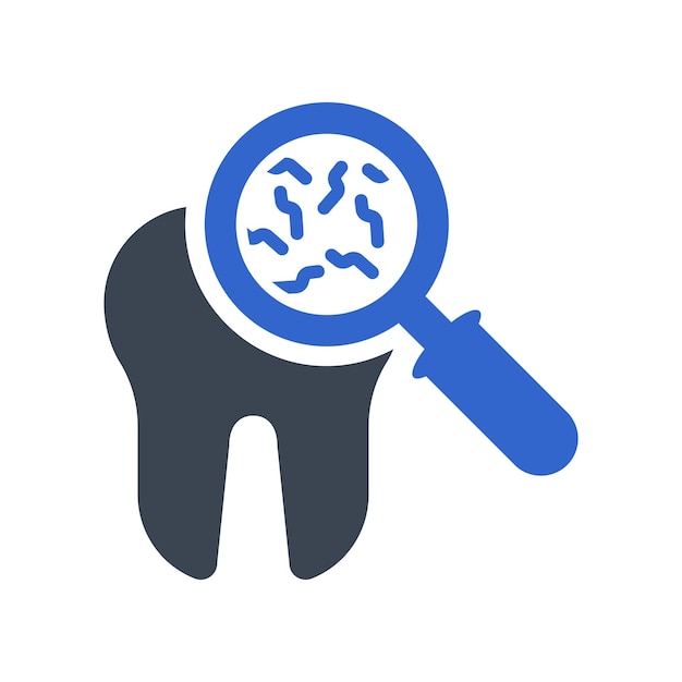 Vector tooth bacteria icon