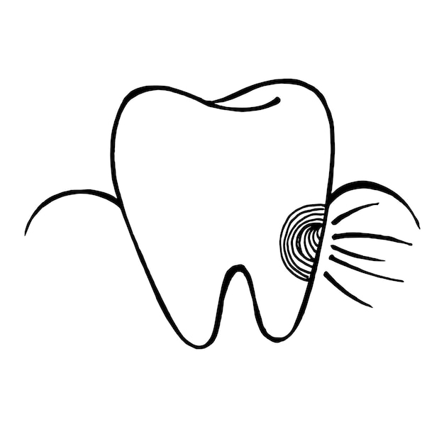 Vettore danni ai denti e mal di denti