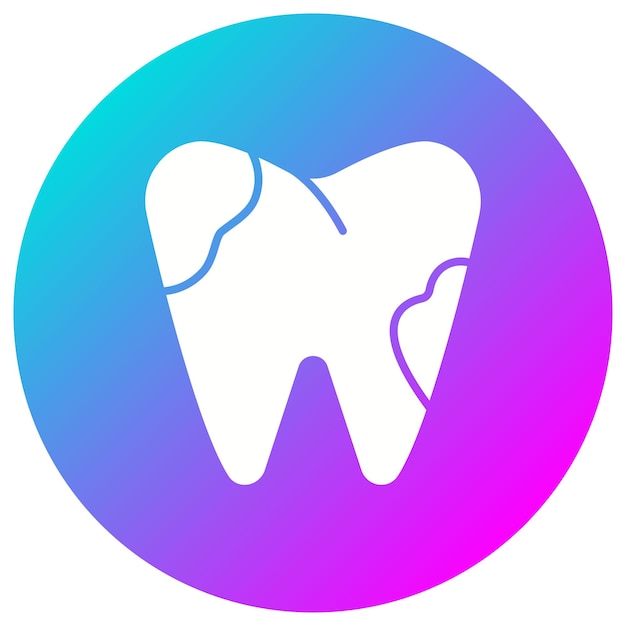 Vector tooth decayed vector icon can be used for dental care iconset