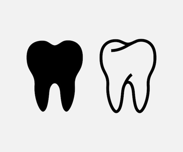 Vector tooth dentist dental vector silhouette logo icon symbol clipart design