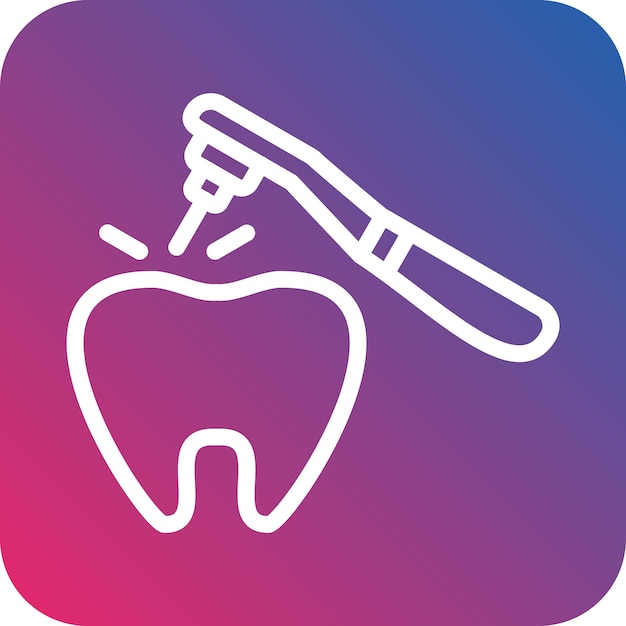 Tooth Drilling Icon Style