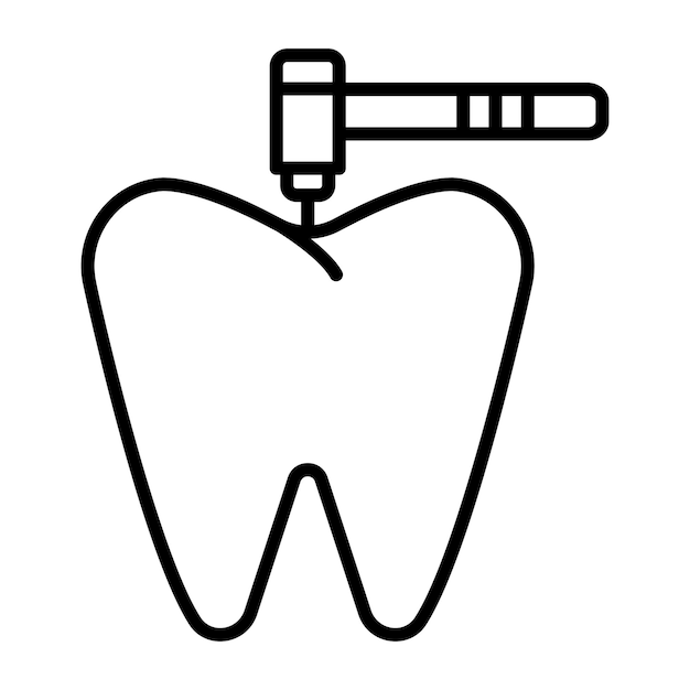 歯のドリリングベクトルイラストのスタイル