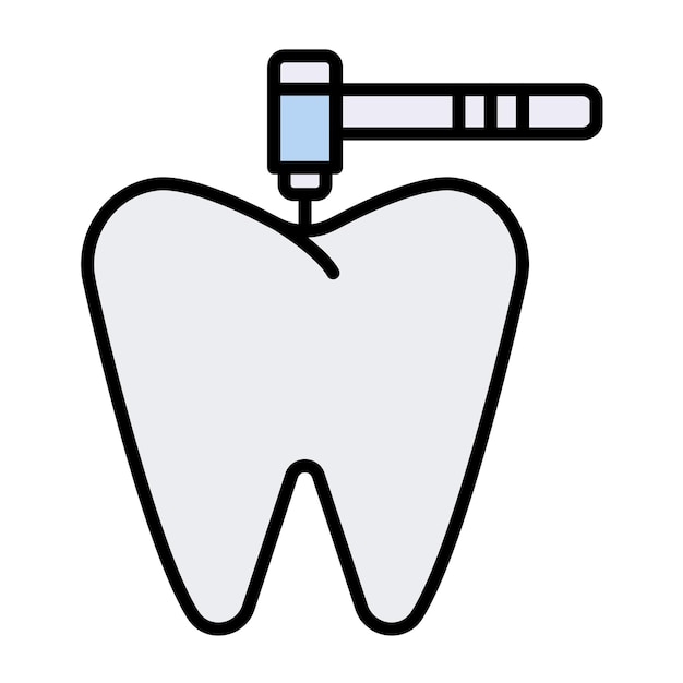 歯のドリリングベクトルイラストのスタイル