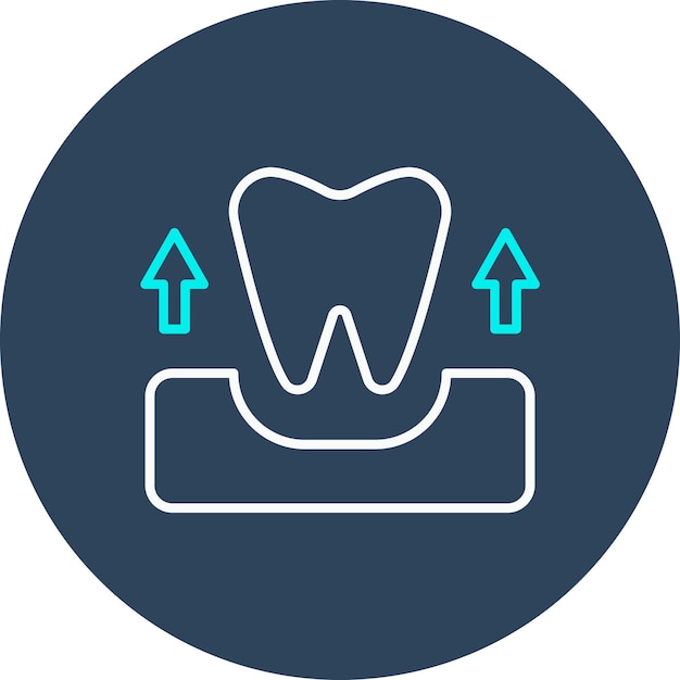 Икона вектора экстракции зубов может быть использована для набора икон dental care