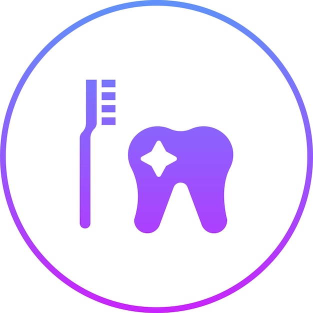 Tooth Hygiene vector icon illustration of Dental Care iconset