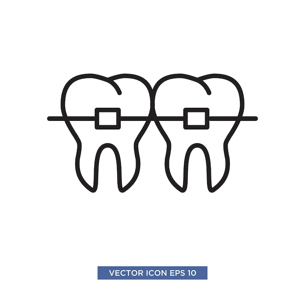 Illustrazione vettoriale dell'icona del dente