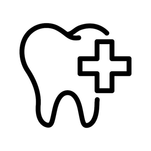 Tooth icon vector on trendy style for design and print