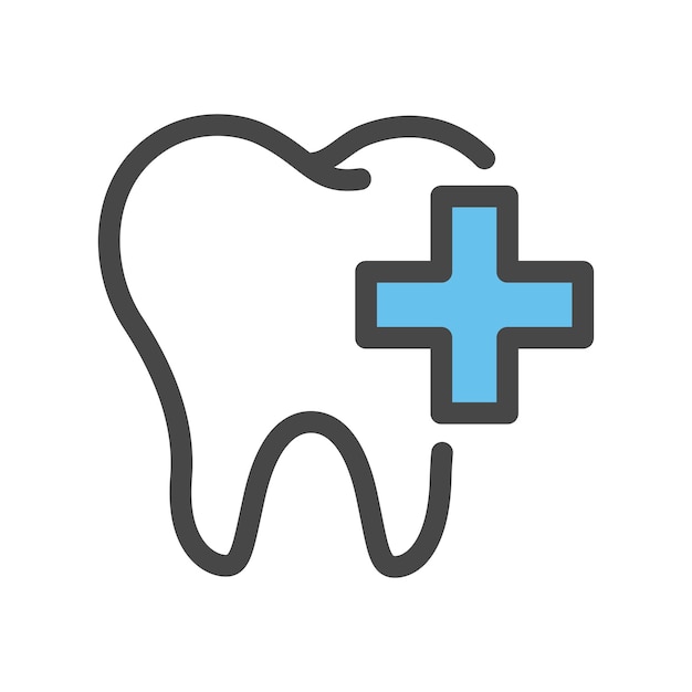 Tooth icon vector on trendy style for design and print