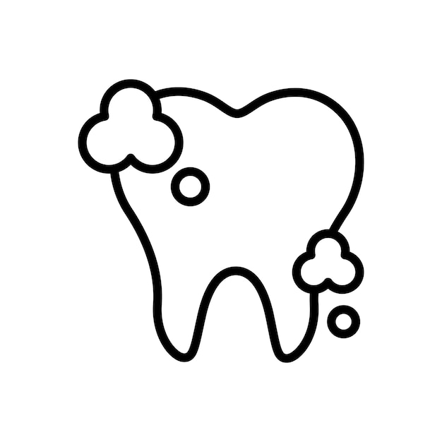 Tooth icon vector on trendy style for design and print