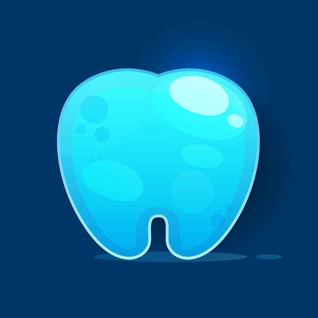 Tooth icon on white background  illustration