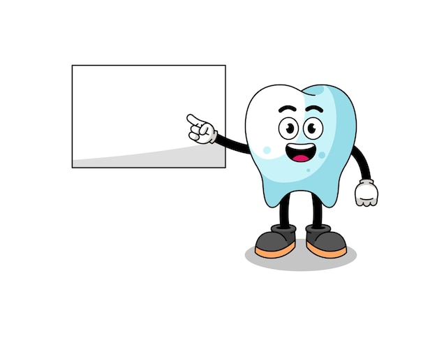 Tooth illustration doing a presentation