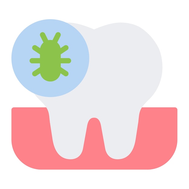 Vector tooth infection vector illustration