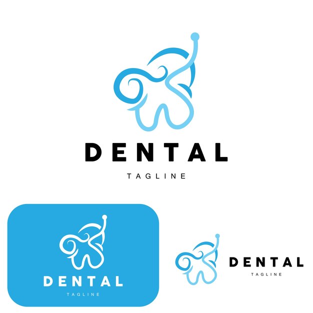 Tooth Logo Dental Care Vector Illustration Icon Design