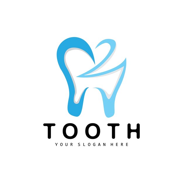 Tooth logo tandheelkundige gezondheid zorg merk vectorillustratie