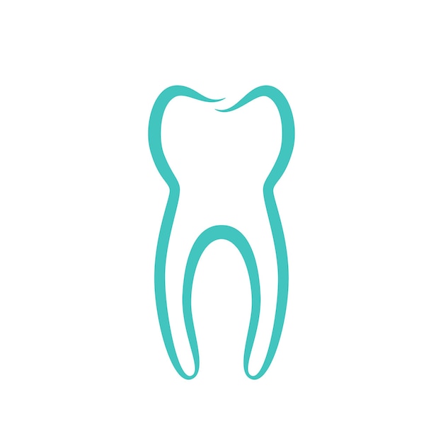 Illustrazione isolata di vettore di logo del dente. centro medico odontoiatrico, clinica. icona piana dentista