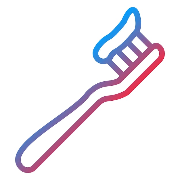 Vector tooth paste on brush icon style