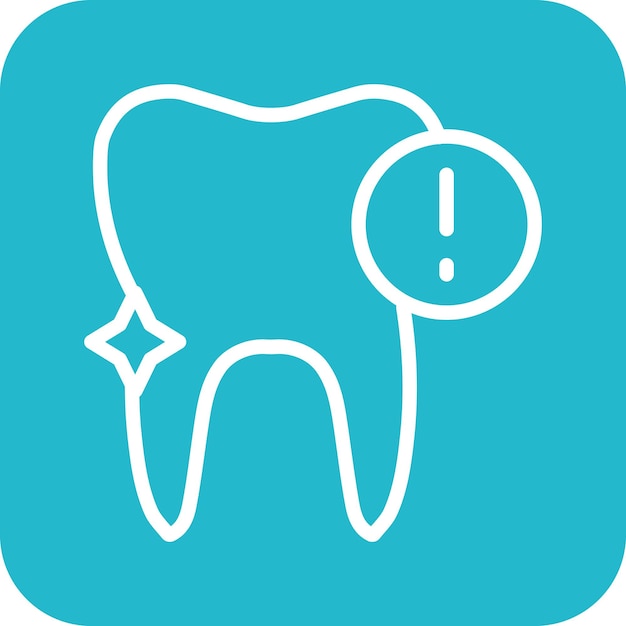 Tooth Problem vector icon illustration of Dental Care iconset