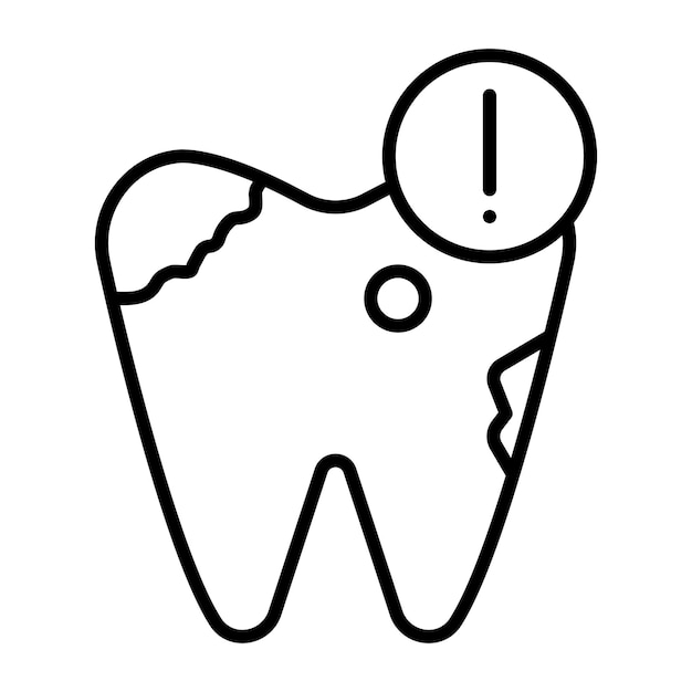 Стиль иллюстрации вектора проблемы зуба