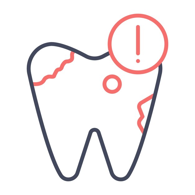 Стиль иллюстрации вектора проблемы зуба