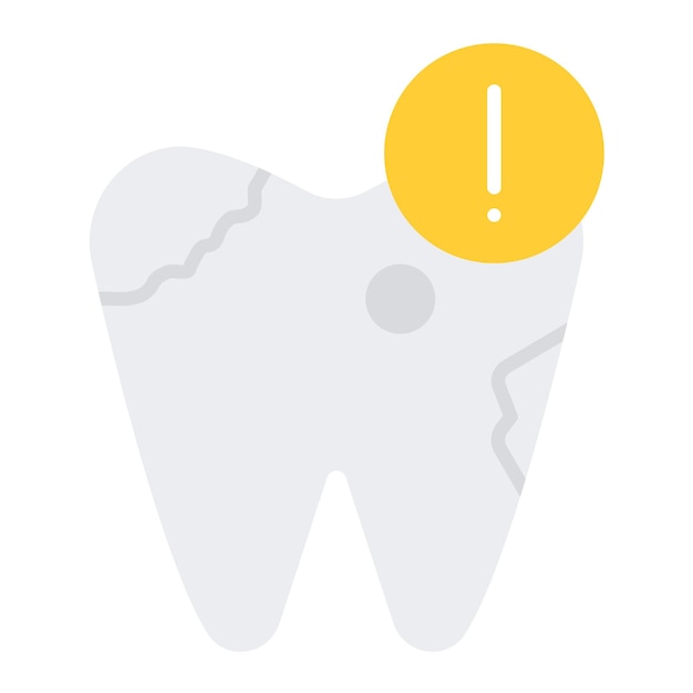 Stile di illustrazione del vettore del problema del dente