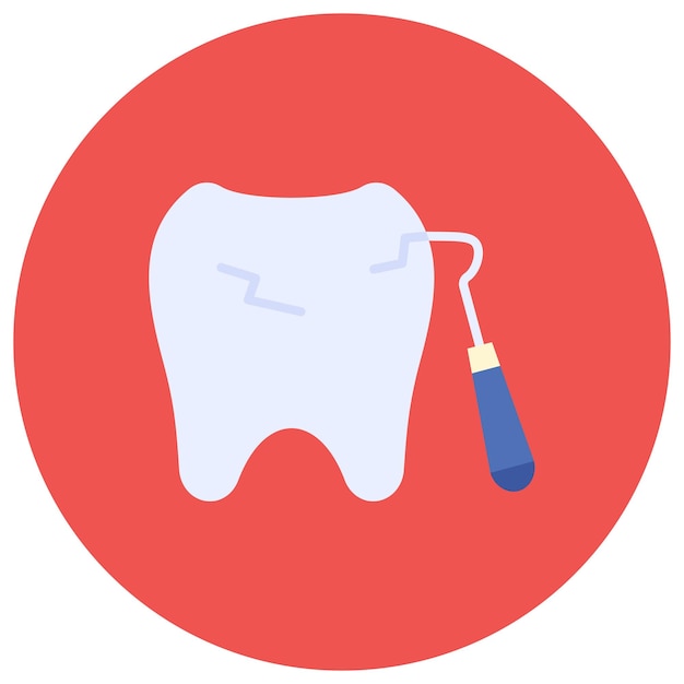 Vector tooth scaling flat illustratie