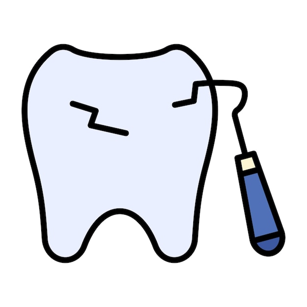 Tooth Scaling Flat Illustration