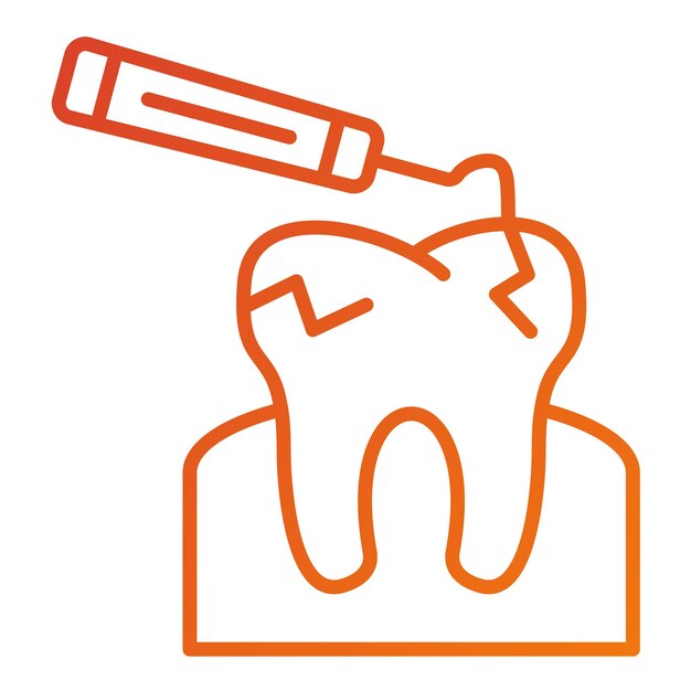 Tooth Scaling Icon Style