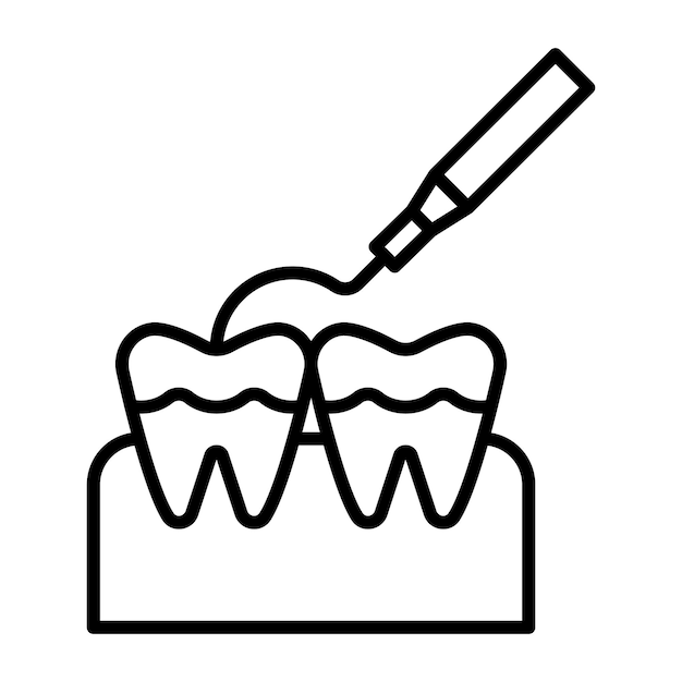 歯のスケーリングベクトルイラストのスタイル