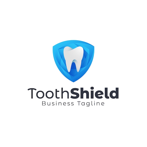 Vector tooth shield logo